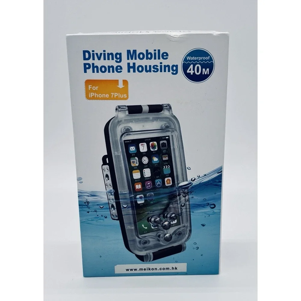 Meikon iPhone 7 Plus Diving Housing Waterproof 40m 130ft Underwater Case White